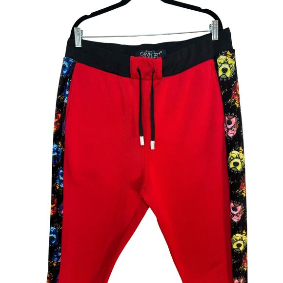 SWITCH Remarkable Mens 3XL Drip Too Hard Sweatshirt Sweatpants Set Red Pitbull - Picture 6 of 9